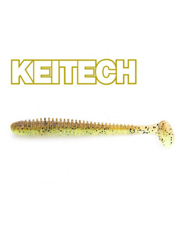 Keitech Swing Impact 3", Fb.: Green Pumpkin / Chartreuse