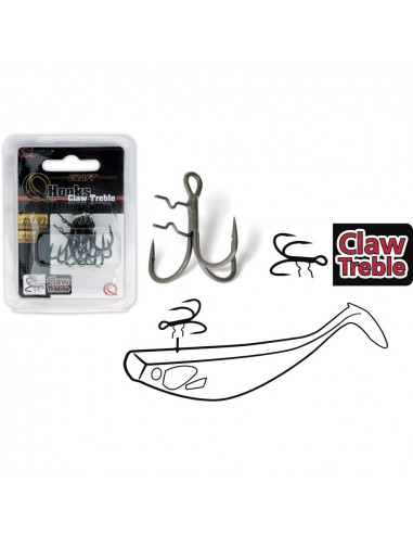 Quantum Claw Treble Hook Gr.6 mat finish