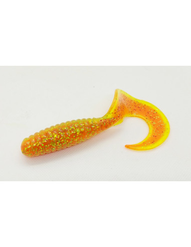 Relax Kopyto FAT Grub Twister 13 cm, Fb.: Fluo-Orange-Glitter