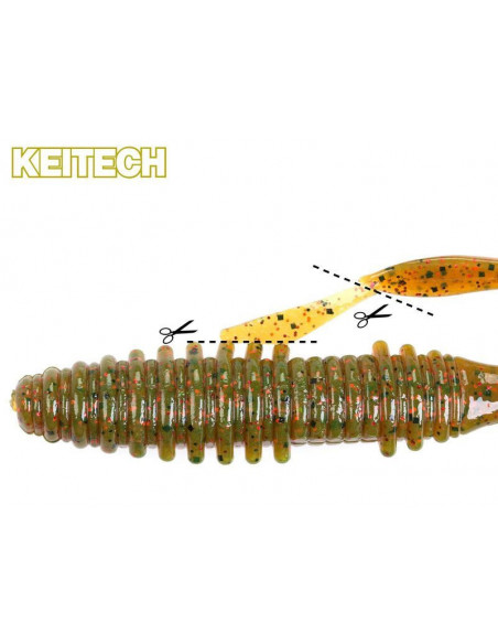 Keitech MAD WAG 7", Fb.: Motoroil PP.Red