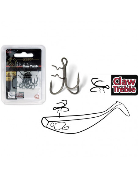 Quantum Claw Treble Hook Gr. 2 mat finish
