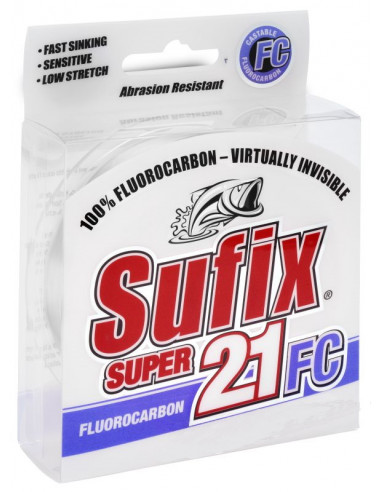 Sufix Super 21 FC Clear Fluorocarbon 0,28mm / 6,5 kg./ 100 m