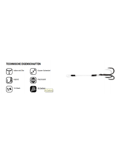 VMC 7547F Finess Fluoro Stinger, Tragk.: 7 kg./ Hakengr.8 2