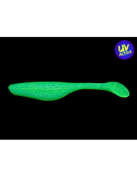 Bass Assassin Sea Shad 6", Fb.: Chartreuse Silver Glitter