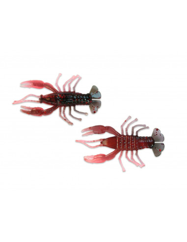 Kopyto Relax Crawfish 2", Fb. 05 Black/Red Glitter