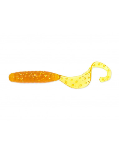 reins Fat G-Tail Grub 3", Fb.: Motoroil Gold Flake