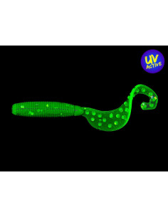 reins Fat G-Tail Grub 3", Fb.: Motoroil Gold Flake 2