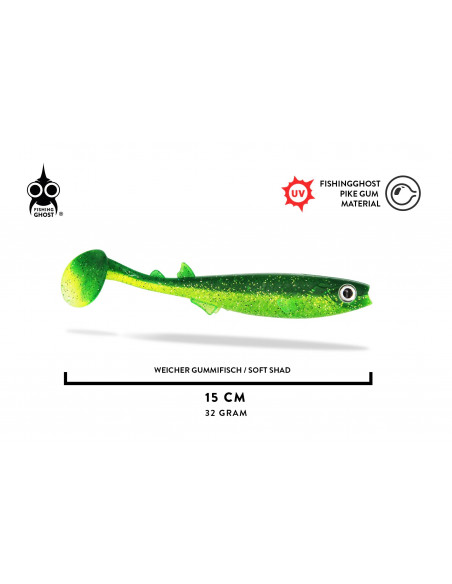 Fishing Ghost RenkyShad V2 15 cm / Fb.: Mint Ghost