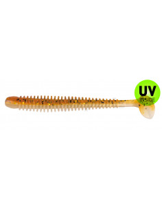 Relax Texas 4" Gummiköder 10 cm / Fb.: Goldperl/Motoroil...