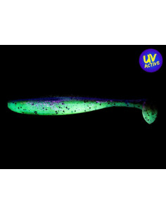 Keitech Easy Shiner 4", Fb.: Green Pumpkin/Chartreuse 2