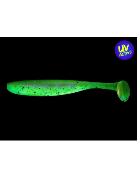 Keitech Easy Shiner 5", Fb.: Motoroil / Chartreuse