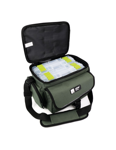 Zite Fishing Angeltasche mit Tragegurt + 4...