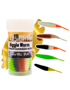 Zite Fishing Biggle Worm Allround Mix Lamellenwurm 6,5 cm...