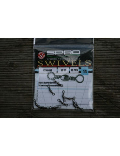 Spro Tönnchenwirbel Gr.14 / 10 kg  Black Barrel Swivel 2