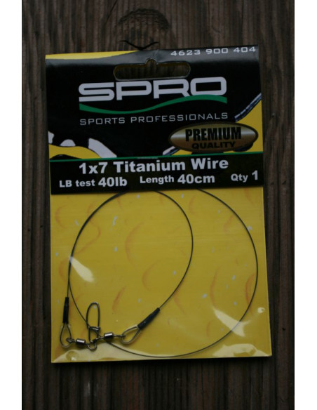 Spro Predator 1x7 Titanium Vorfach 40 cm, Tragk.: 18,2 kg