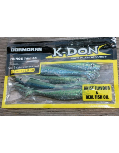 K-Don S6 Fringe Tail 14 cm / Fb.: Green-Blue-Pearl