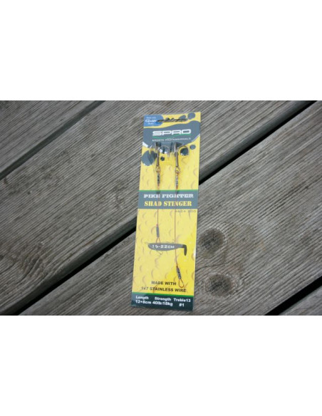 Spro Pike Fighter Shad Double Wire Stinger 12 cm + 8 cm / 18 kg.