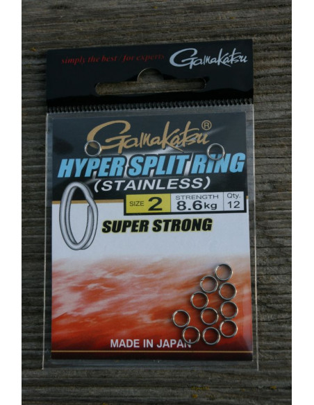 Gamakatsu Hyper Split Ring Sprengring Gr. 2, Tragk.: 8,6 kg