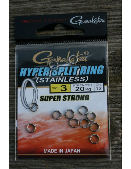 Gamakatsu Hyper Split Ring Sprengring Gr. 3, Tragk.: 20 kg