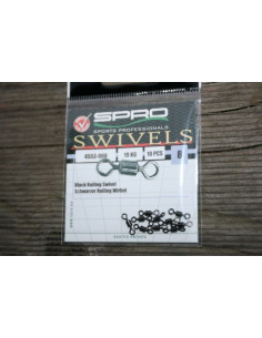 Spro Black Rolling Swivel Tönnchen-Wirbel Gr.8, 19 kg 2