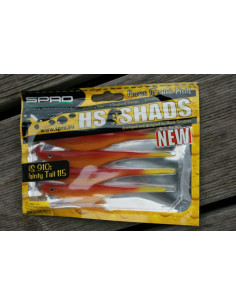 Spro HS 910 Pointy Tail Shad 115, Fb. Yello'Red 2