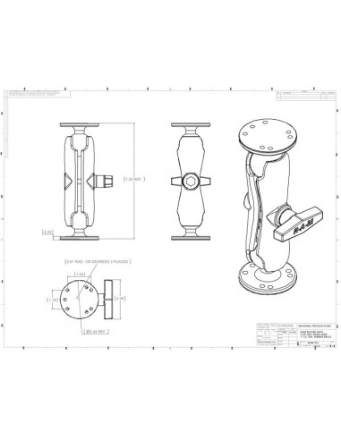 RAM-Mounts 1,5"  Echolothalterung RAM-101U