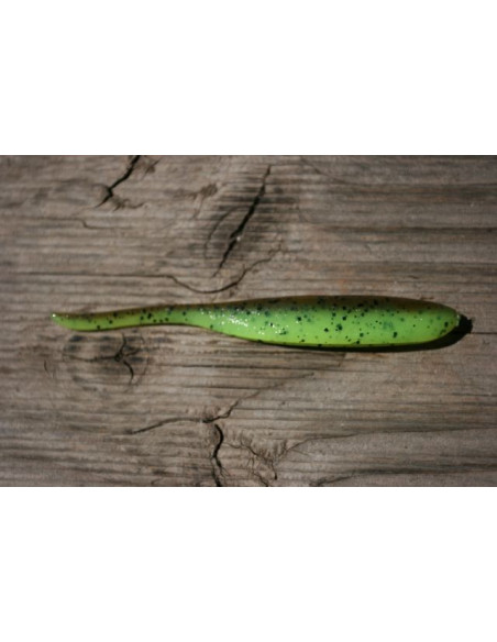 Keitech Shad Impact 4", Fb.: Green Pumpkin/Chartreuse