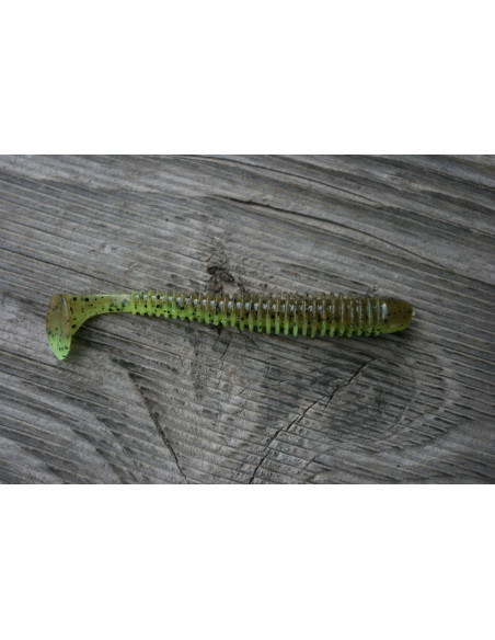 Keitech Swing Impact 4", Fb. Green Pumpkin/Chartreuse