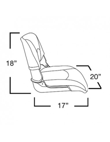 inkl Sitzpolster Springfield Skipper Deluxe Bootsstuhl klappbarer Bootssitz 