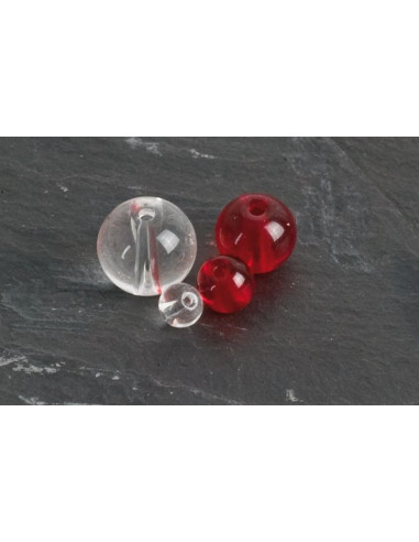 Iron Claw Glass Beads 6 mm rot