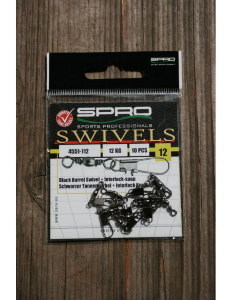 Spro Tönnchenwirbel mit Interlock Karabiner, Gr.12