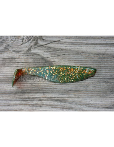 Kopyto River 4" ca. 11 cm, Fb.: Motoroil-Glitter