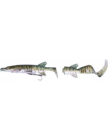 The 3D Hybrid Pike 25 cm / 130 g. / Fb.: Geen Silver Pike