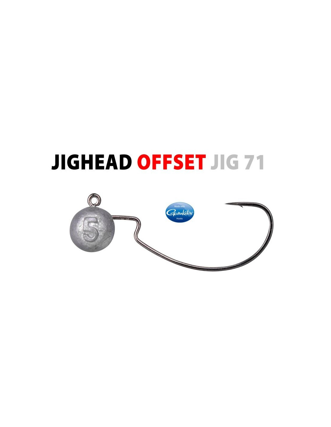 Spo/Gamakatsu Offset Jig Head 3/0 - 7 g.