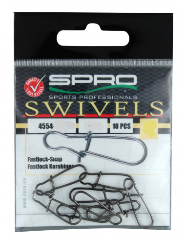 Spro Fast Lock Karabiner Gr.4, 16 kg Tragkraft