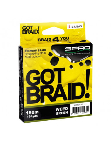 Spro GOT BRAID ! Schnur 0,18 mm / 10,5 kg. / 150 m