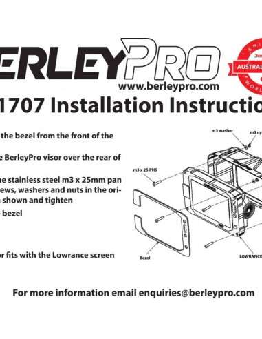 Berley Pro Echolot Abdeckung für Lowrance HDS 7 Gen 2/3