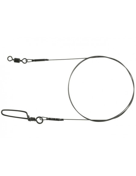 Spro Matt Black Leader 1x7 Titanium Vorfach 50 cm, Tragk.: 35 kg