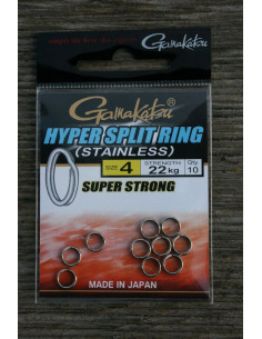 Gamakatsu Hyper Split Ring Sprengring Gr. 4, Tragk.: 22 kg 2